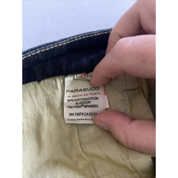 NWT Parasuco Denim Legend 26X34 Flare Wide Leg Jeans Red Label - Picture 7 of 8